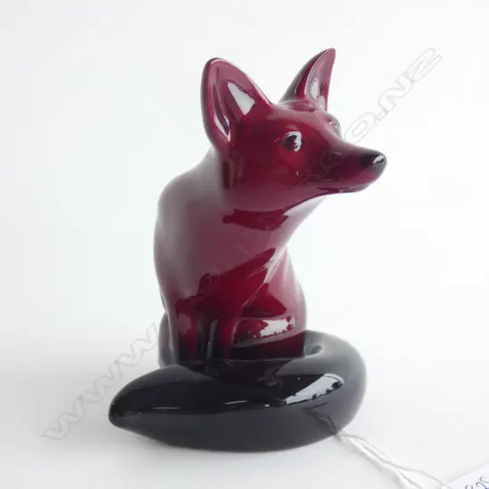 A Royal Doulton flambé fox,